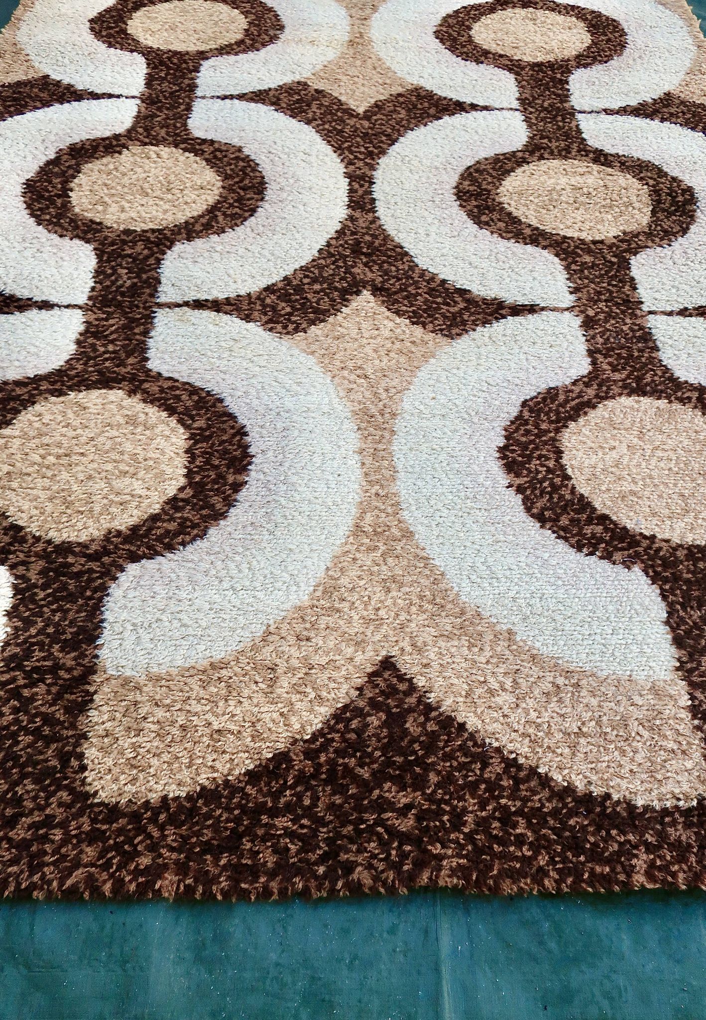 Vintage Design Rug 1970's Wool 2 x 3 m