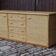 Rattan and Bamboo Enfilade in the style of Dal Vera 1970 Italy