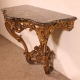 Louis XV period console in gilded wood