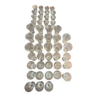 Lot of 19th century tulip crystal glasses