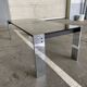 Chrome-plated steel coffee table with tempered smoked glass top