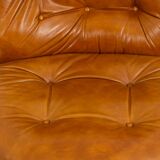 Carlo Di Carli. Leather and metal armchair. 1970s.