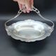 Antique silver-plated metal basket with handle, Phénix silversmith, Art Nouveau.