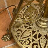 Lampadaire en laiton massif  antique en laiton, XIXe siècle