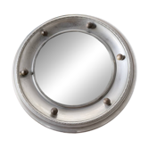 Round convex metal mirror in English style 1900