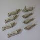 8 portes couteaux animaux porcelaine de Limoges vintage