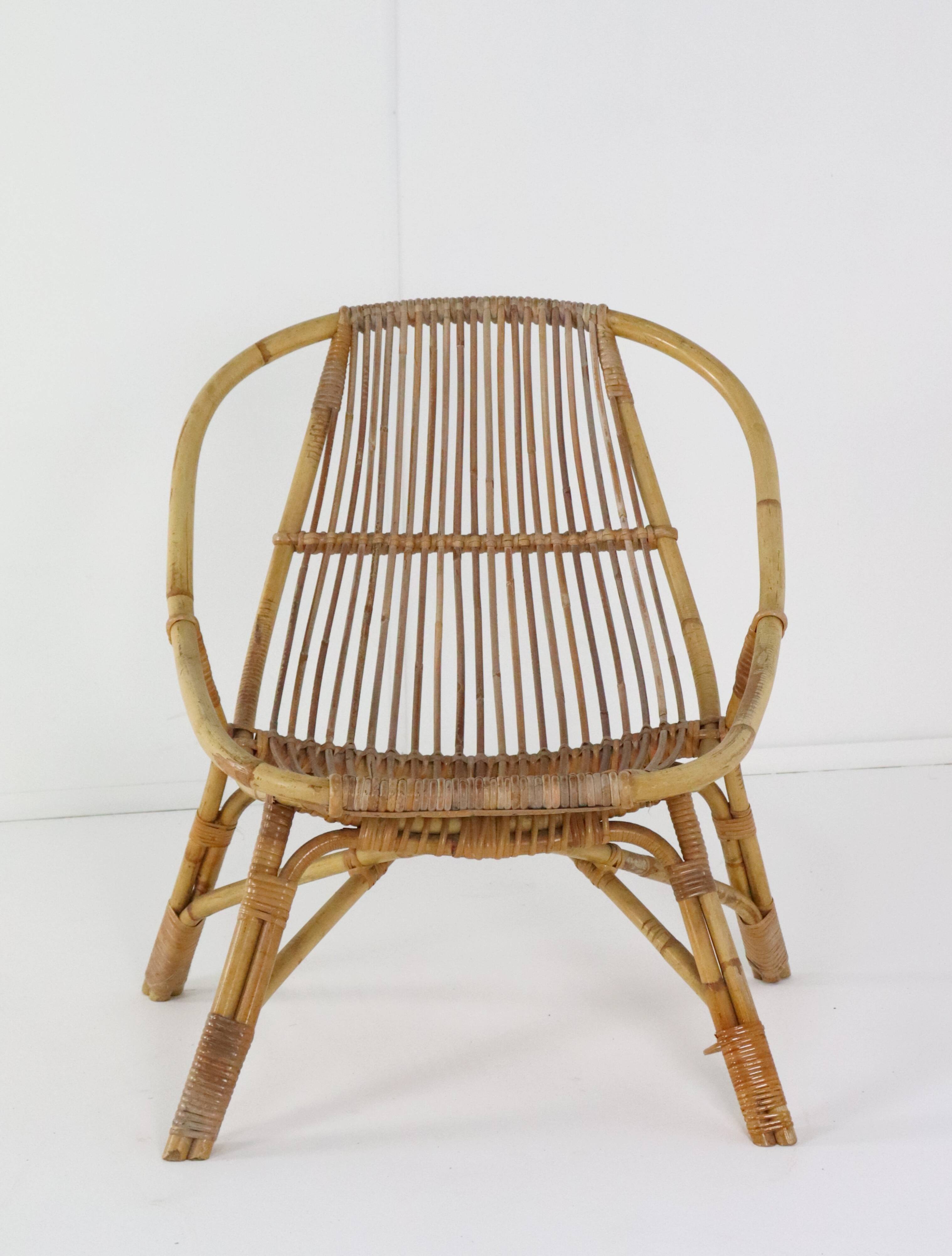 vintage jaren '60 - Rotan stoel 'Neerlon'