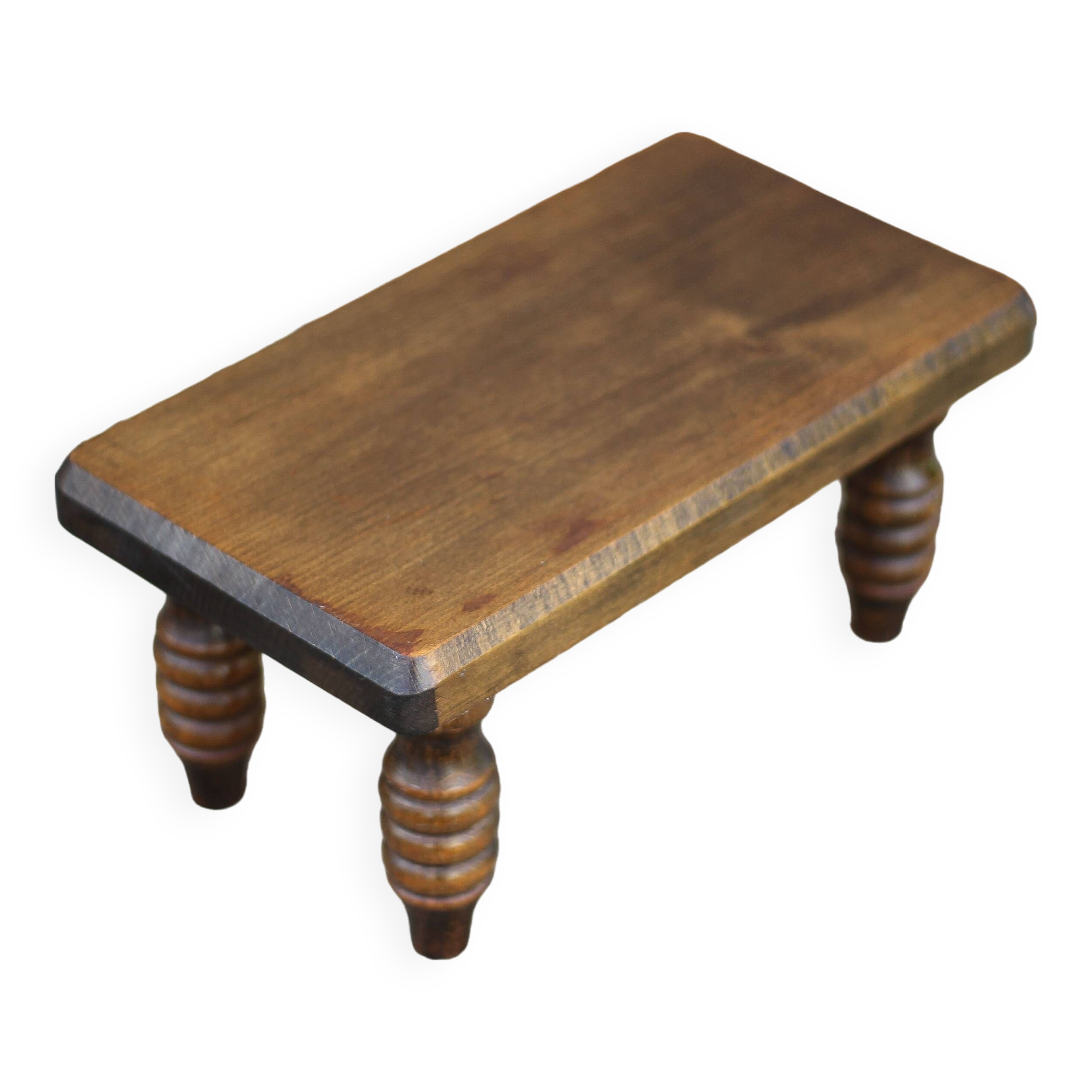 Wooden stool, small stool, plant holder, interior decoration, wood stool Measurement: height 16