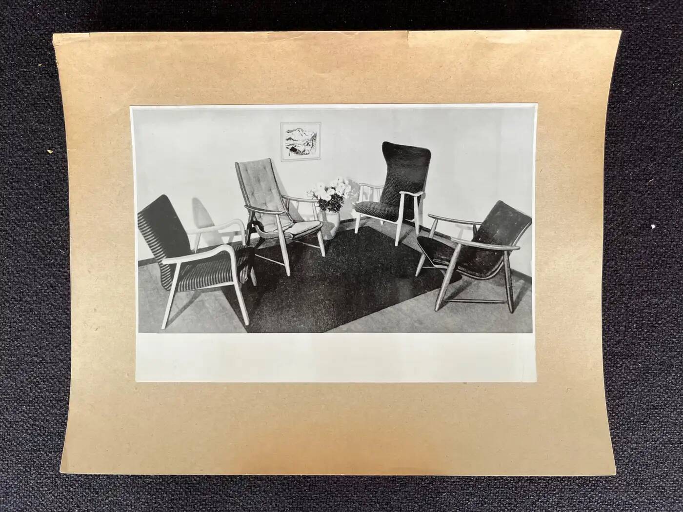Photo originale d'intérieur/meubles - Suisse / Zurich - 1950
