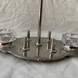 Old serving for boiled eggs with 4 metal cockroaches