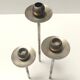 Silver-Plated Brass and Plexiglass Candelabrum by Mesa, Italy 1970s