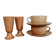 Coffee service tea chocolate stoneware village CNP France vintage