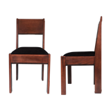 Oak Art Deco Design Chairs By J.A. Muntendam For L.O.V. Oosterbeek 1920s Set of 2