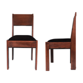 Oak Art Deco Design Chairs By J.A. Muntendam For L.O.V. Oosterbeek 1920s Set of 2