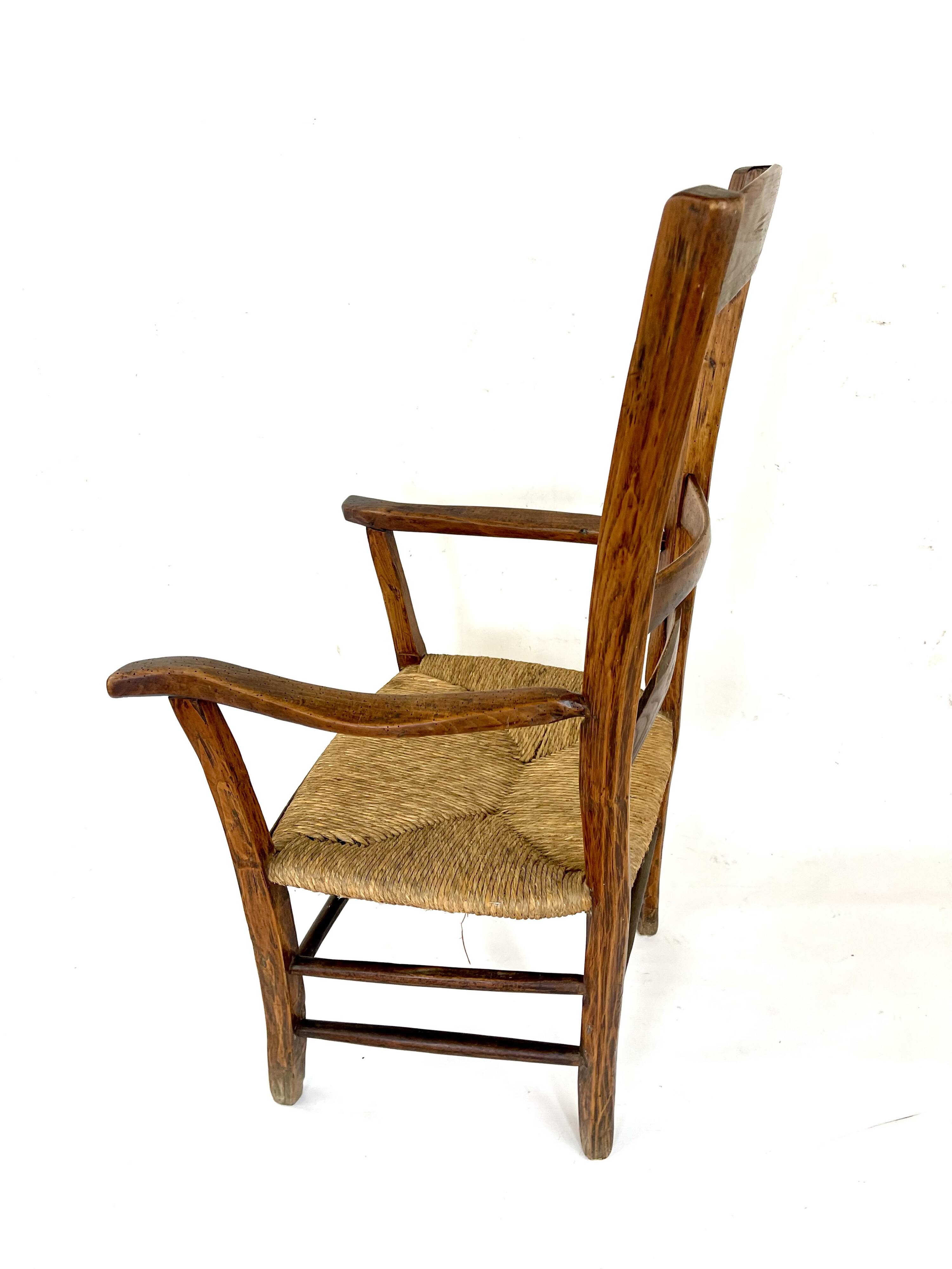 18th century rustic country armchair