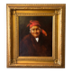 Portrait ancien femme huile sur toile signée Van Aelst cadre doré