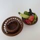 Vintage Set of 3 Mid Century Modern Hand Carbed Wooden Centerpiece Dec