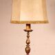 17th Century Bronze Candle Holder Mounted as a Lamp with Its Parchment Shade
