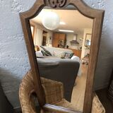Art Deco mirror in chestnut