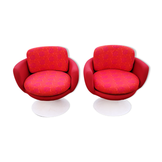 70s armchairs swivelling tulip feet