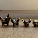 4 Pfizer bronze ashtray pigs