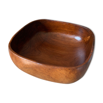 Square teak bowl