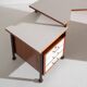 Corner Desk in Painted Metal, Wood, Formica, and Brass by Sergio Coradeschi, 1950s
