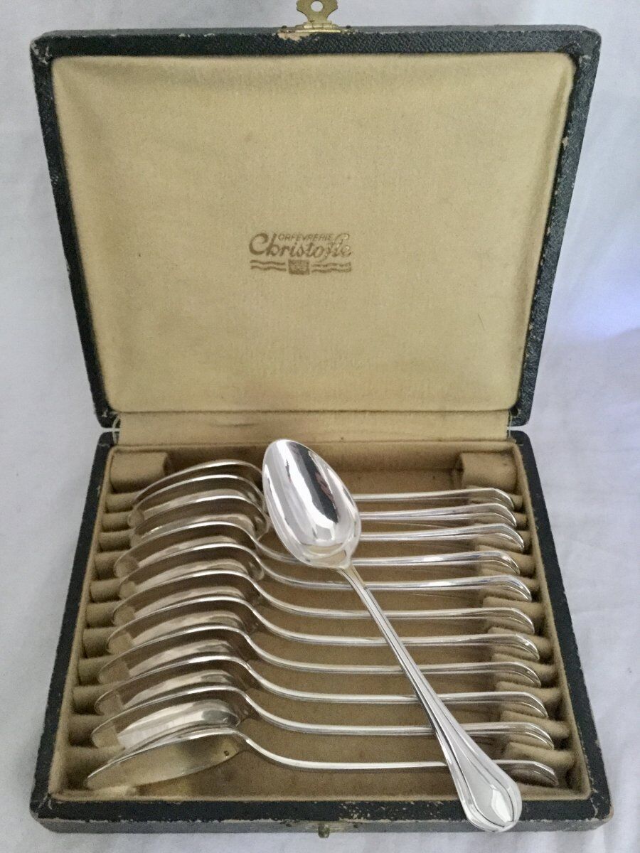 12 Teaspoons Christofle Printania