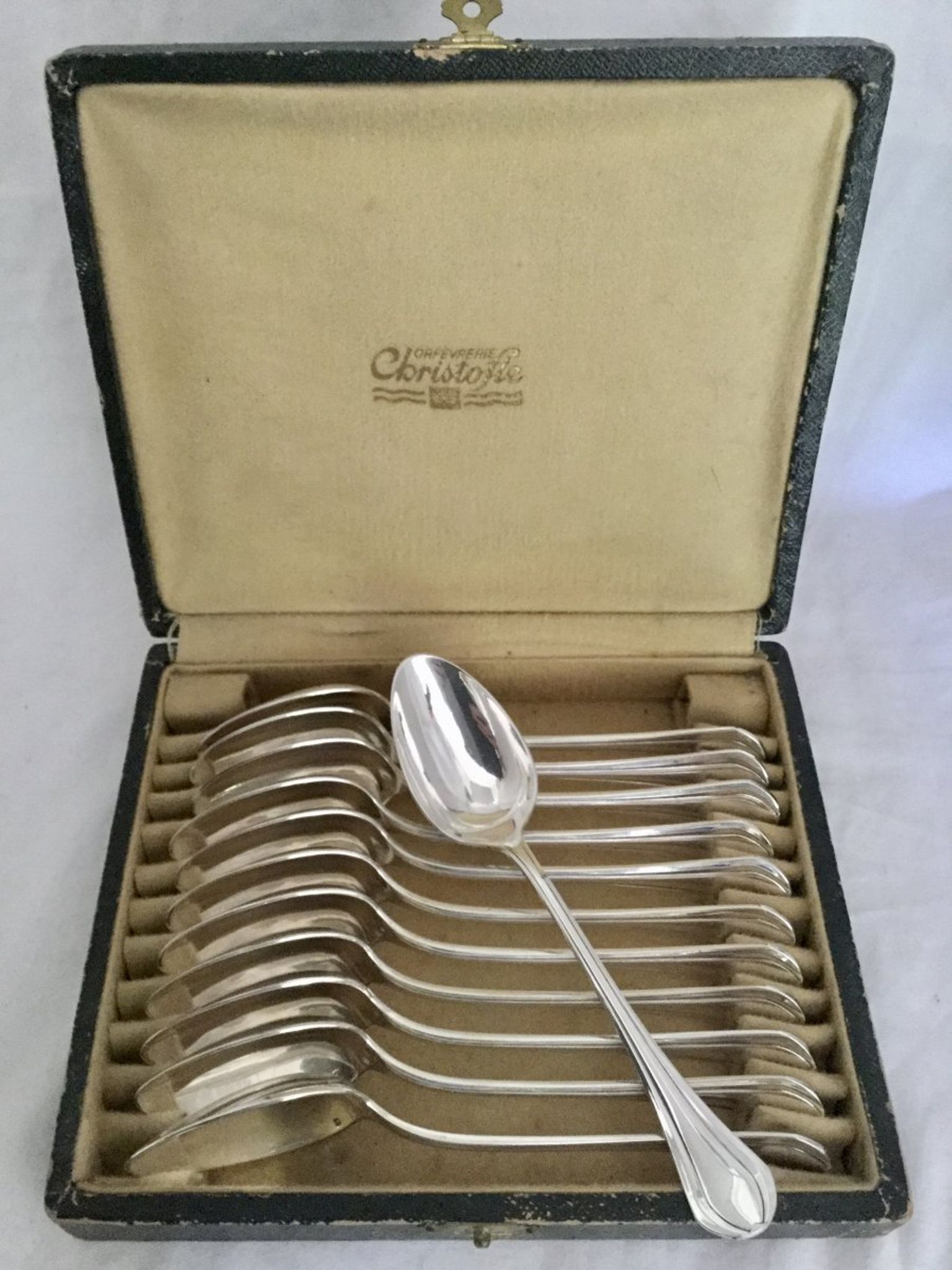 12 Teaspoons Christofle Printania