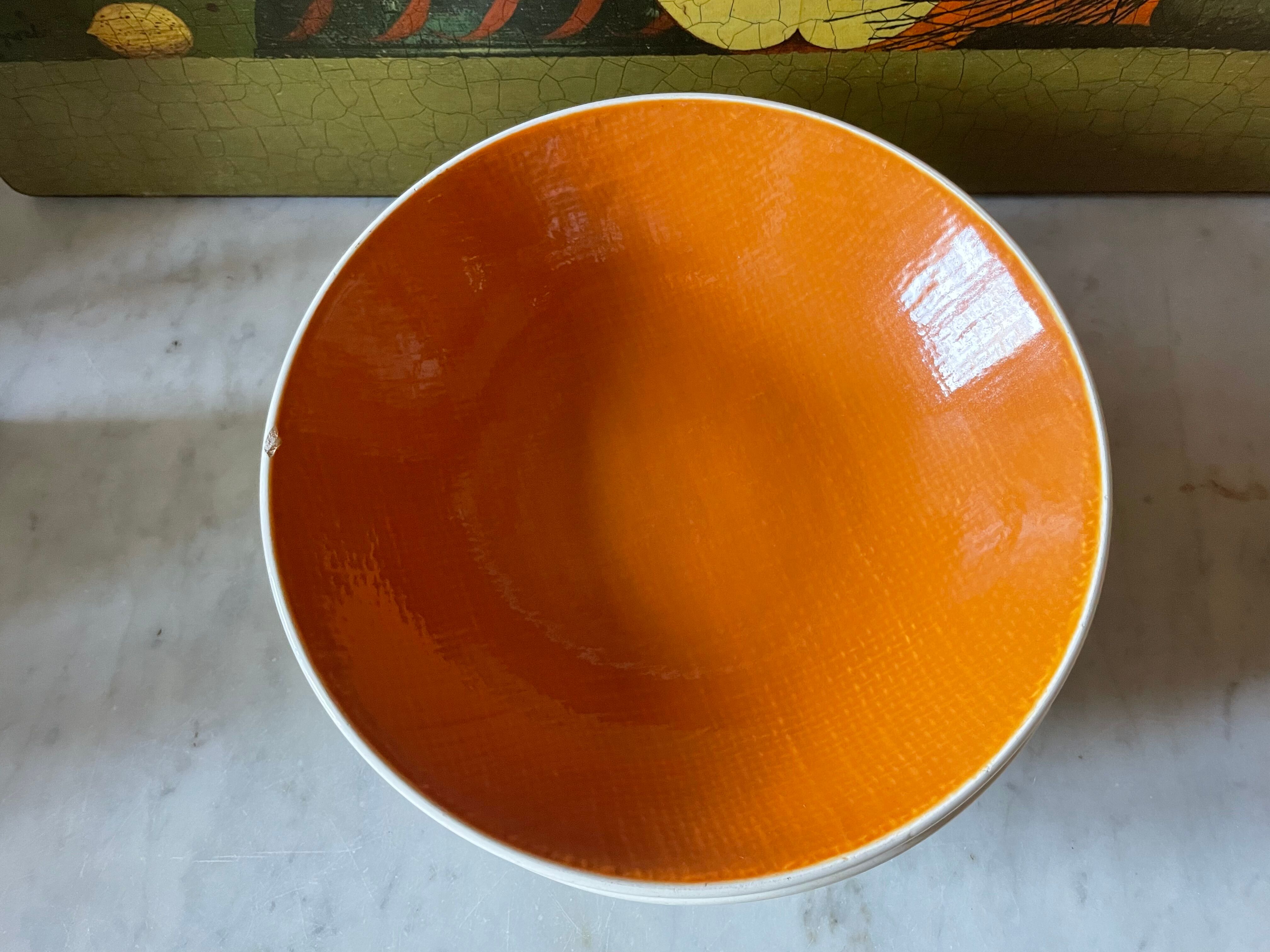 4 hollow plates Salins Deauville Corail