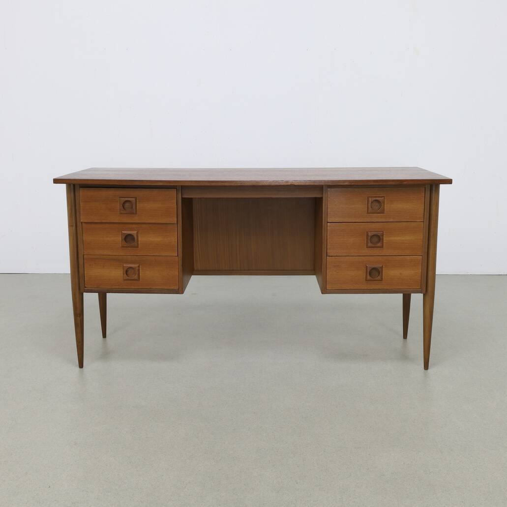 Vintage Danish Teak Desk, 1960s