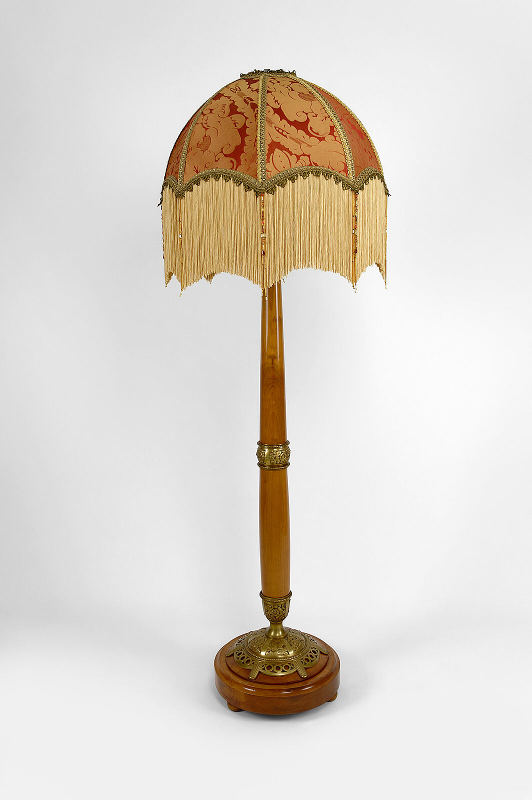 Art Nouveau cherry floor lamp by Paul Follot, circa 1920