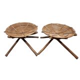 Vintage African Rattan Stools, 190s