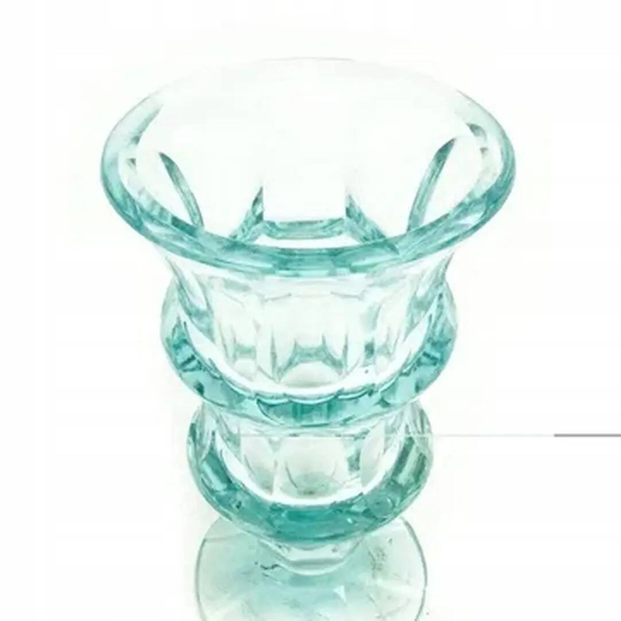 Vase Art Déco, en verre, Pologne, années 1930