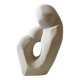 Vintage abstract plaster sculpture of a couple and child