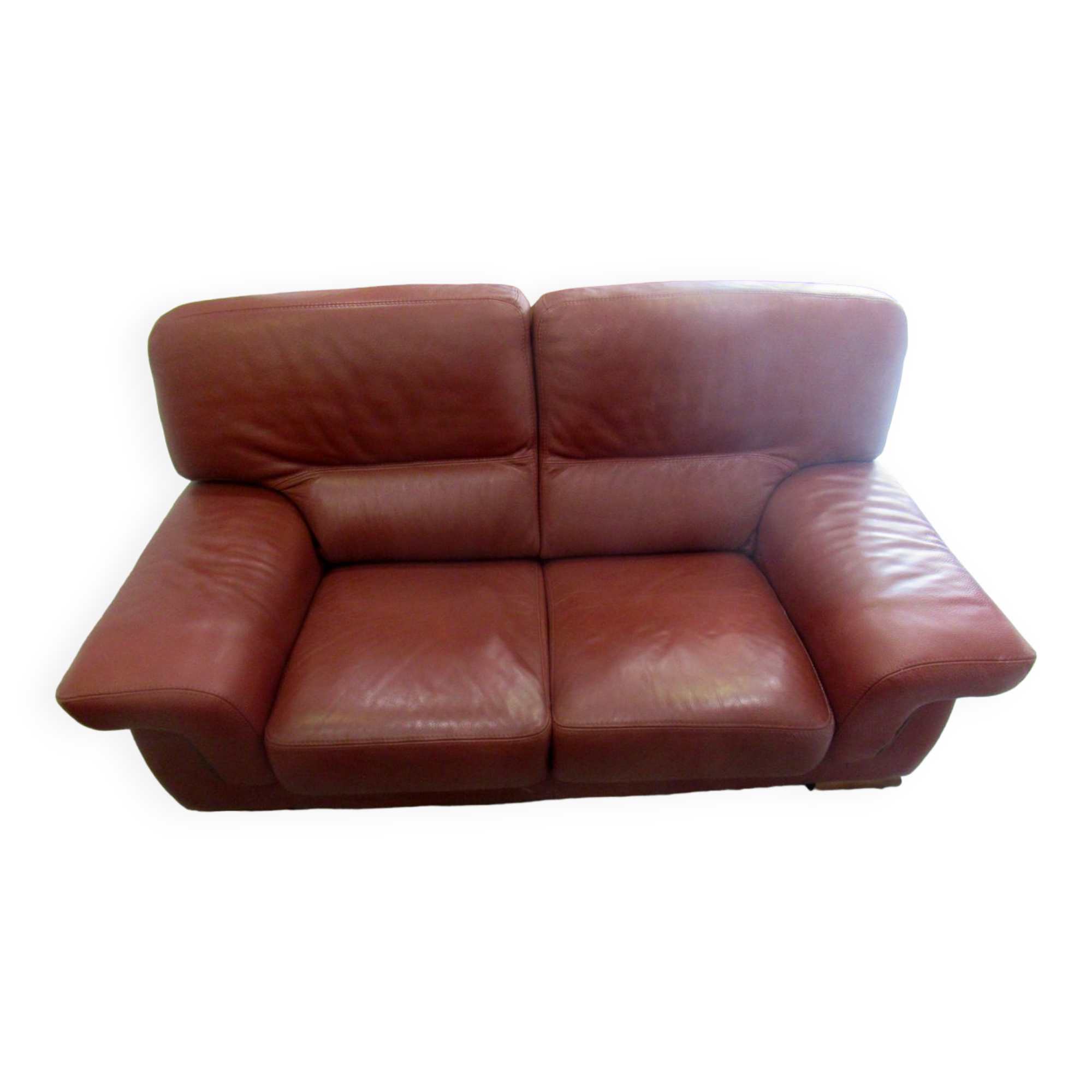 Leather sofa, 2 seats, Roche-Bobois brand