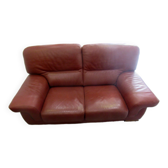 Leather sofa, 2 seats, Roche-Bobois brand