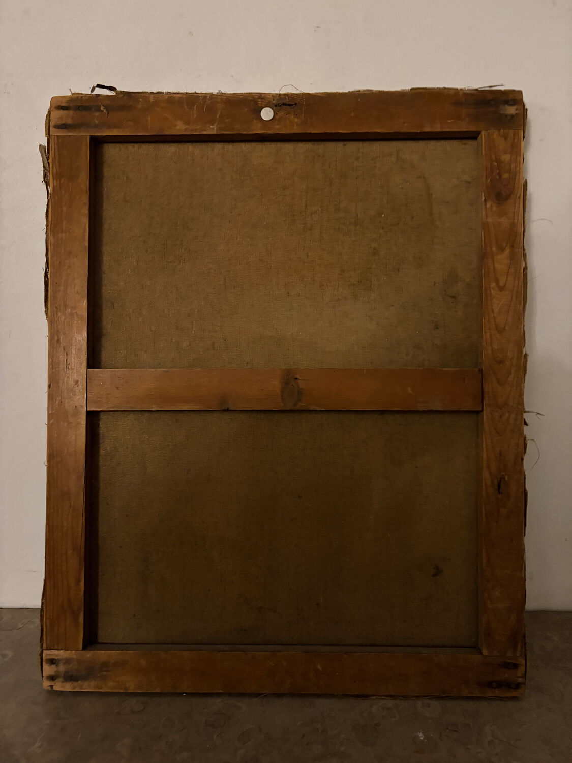 House by the river, oil on canvas signed