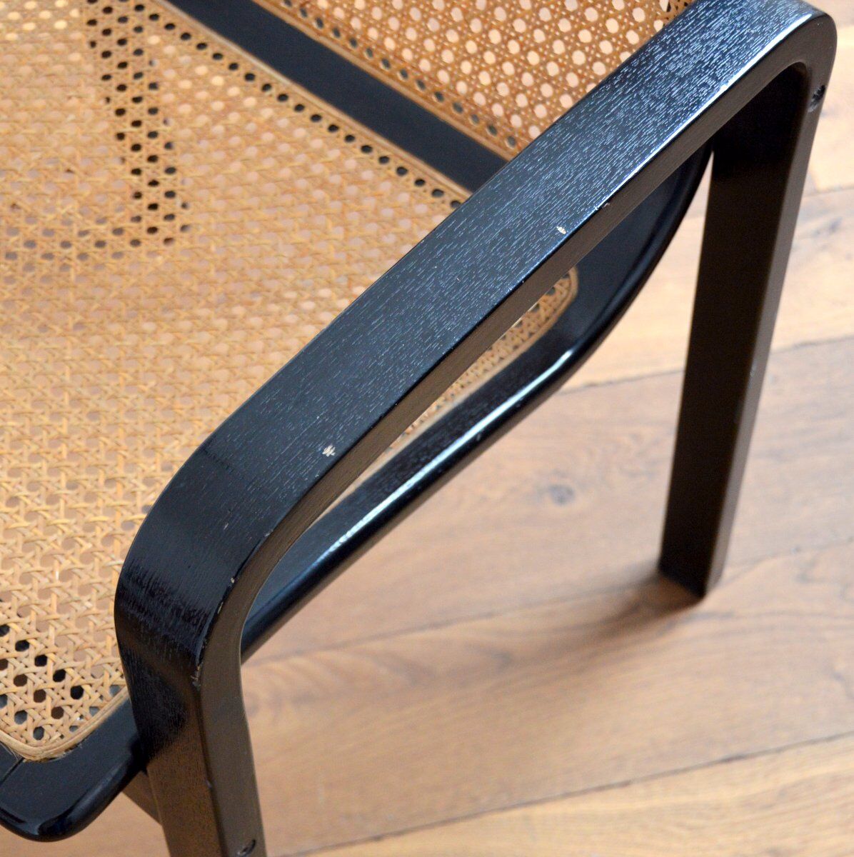 Wooden armchair and canning 60/70s