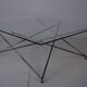 Table basse chrome et verre