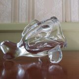 Fish emptier, Crystallin from Vannes le Châtel, Vintage France