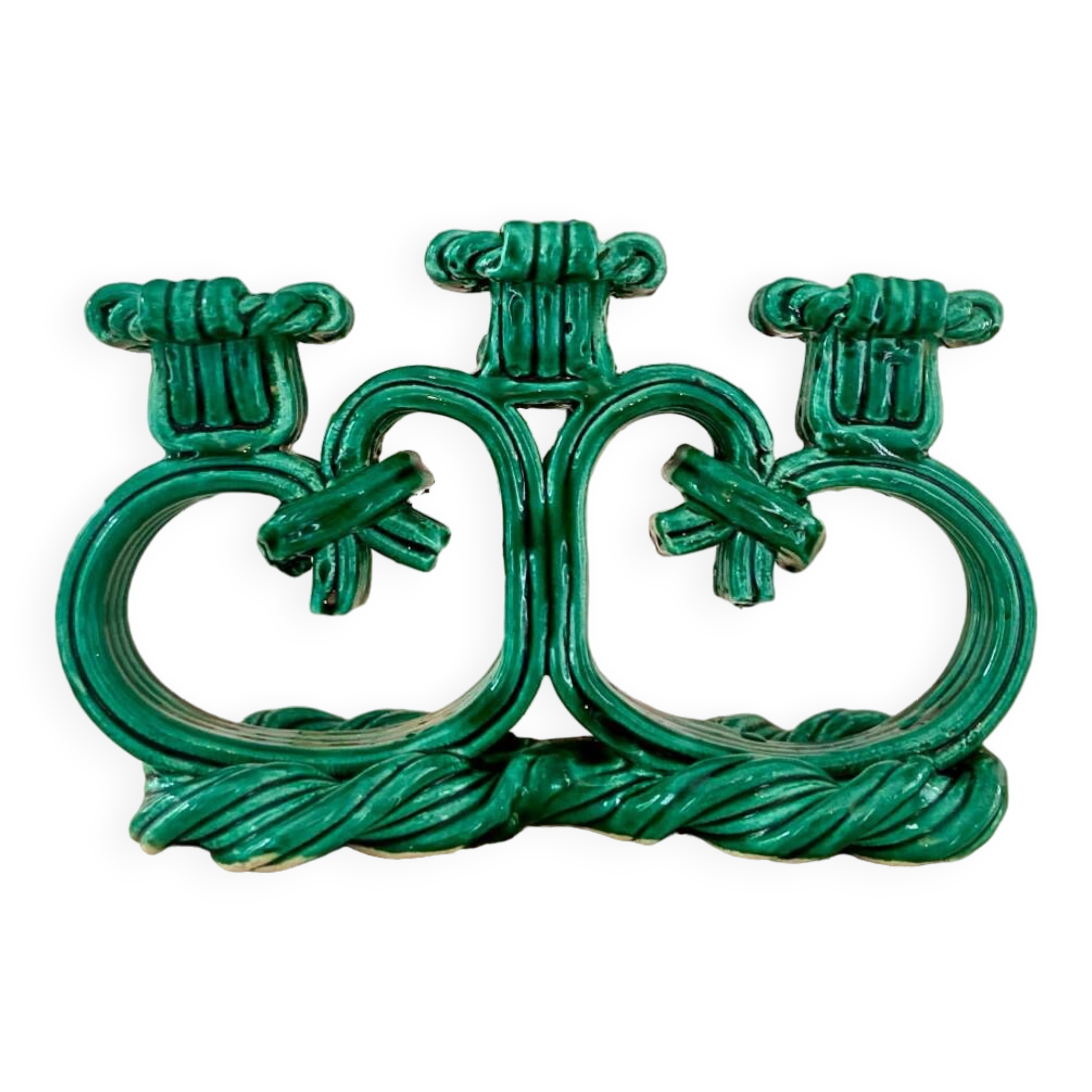 Ceramic candle holder signed Vallauris