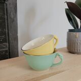 Set of 2 Faïences d'Orchies coffee cups