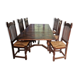 Table and dining chairs