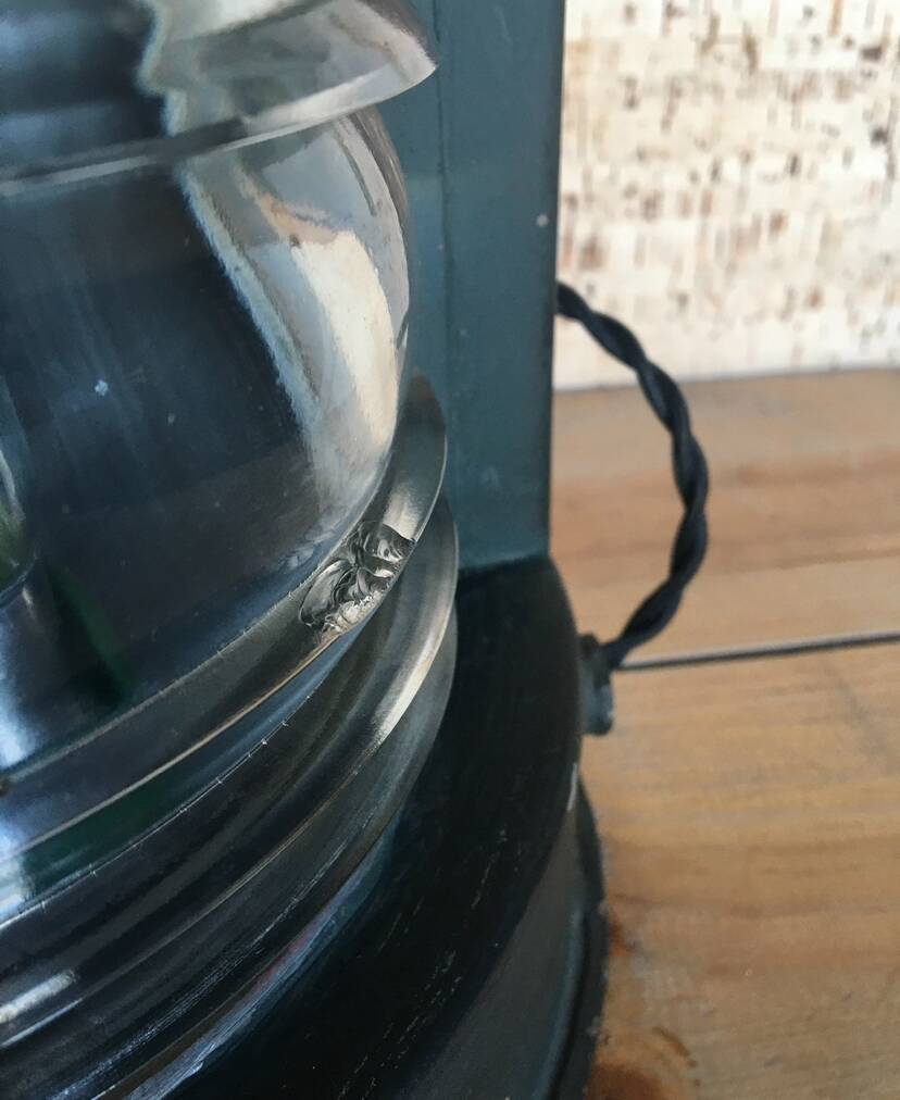 Marine lamp 1900, electrified, 2m fabric cable