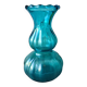 Vintage turquoise blue glass vase