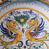 Beautiful Italian ceramic Deruta bowl or compote dish, made and pe