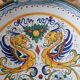 Beautiful Italian ceramic Deruta bowl or compote dish, made and pe