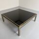 Large Flaminia coffee table designed by Willy Rizzo from the 1970s, metal and stone.