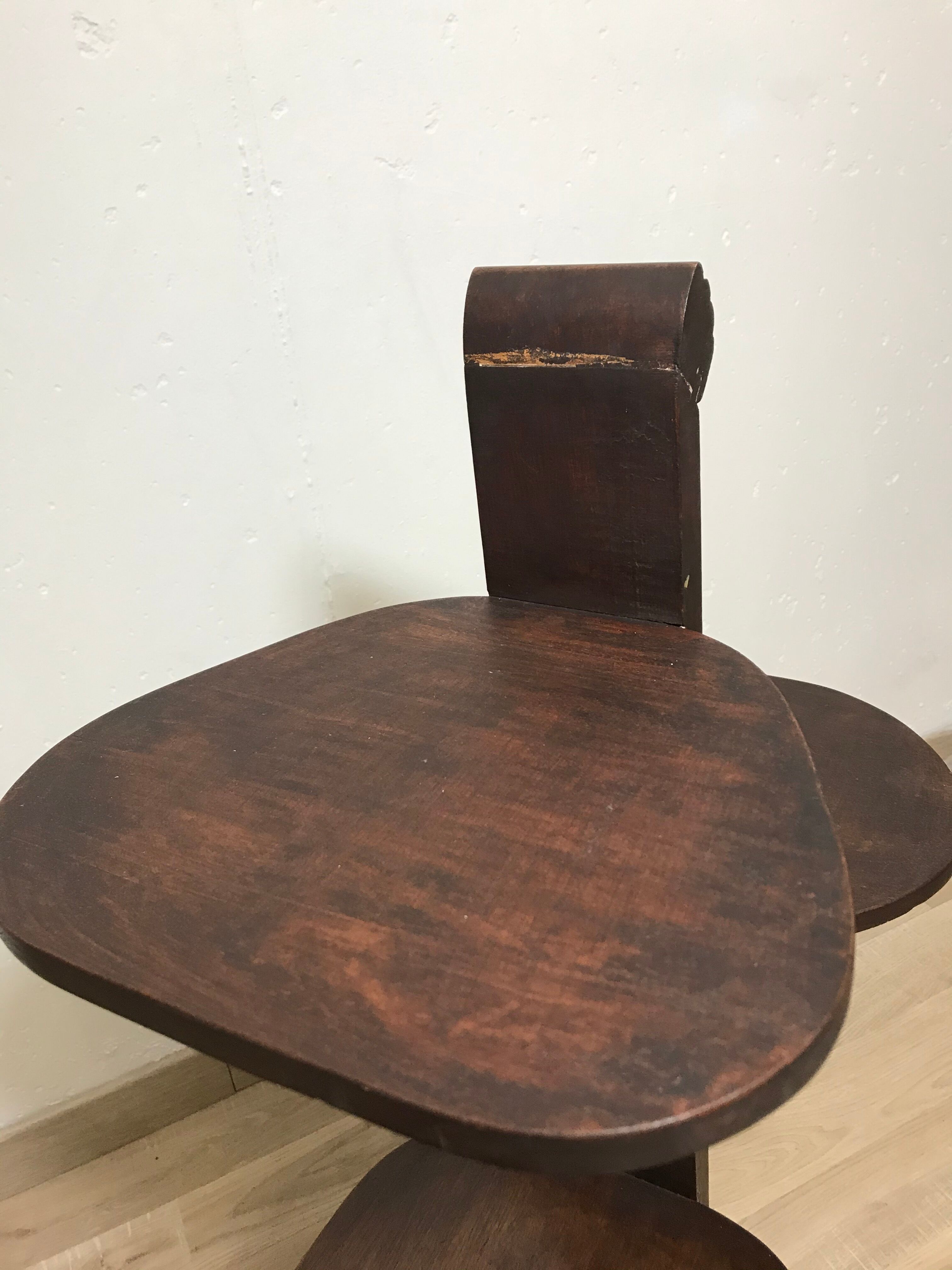 Sellette art deco plant holder